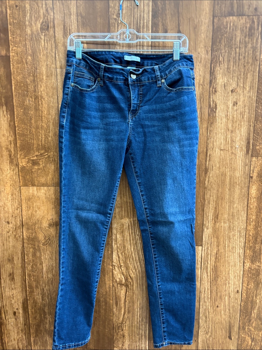 Women's Skinny Jeans — Deep Blue Stretch Denim